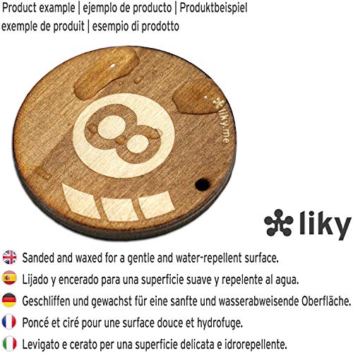 LIKY® Super Papá - Llavero Original de Madera Grabado Regalo para día del Padre cumpleaños pasatiempo joyería Colgante Bolso Mochila