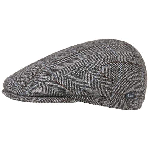 Lipodo Gorra Estampado a Cuadros - Gorra con Lana Forrada - Made in Italy - Tallas 49-61 cm - Gorra de Hombre con Pico - Gorra otoño/Invierno Antracita 60 cm