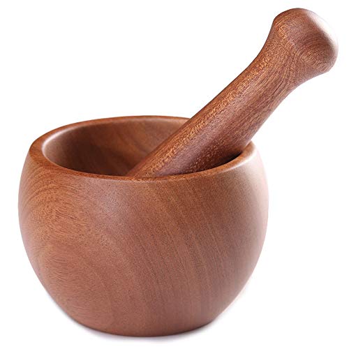 litthb Triturador de ajo de Madera Maciza, Troncos Naturales, Seguro y Saludable, Simple y práctico, Adecuado para triturar Varios condimentos, nueces, Verduras, Frutas, etc.