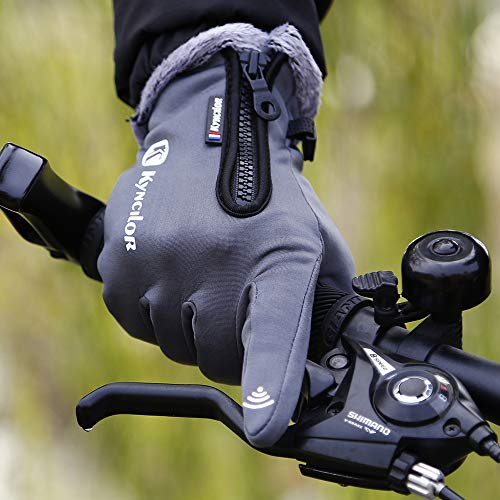 Lixada Guantes Cálidos de Invierno Polar a Prueba de Viento Pantalla Táctil Impermeable Deportes Ciclismo/Esquí/Guantes de Trabajo Al Aire Libre