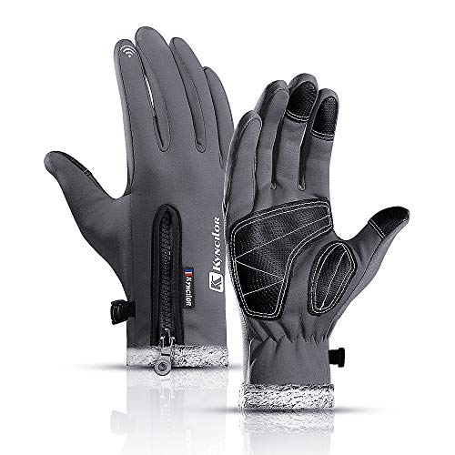 Lixada Guantes Cálidos de Invierno Polar a Prueba de Viento Pantalla Táctil Impermeable Deportes Ciclismo/Esquí/Guantes de Trabajo Al Aire Libre