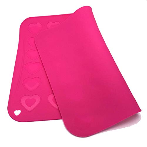 LLAAIT 42 Moldes con Forma de corazón Moldes para Hornear de Silicona de Grado alimenticio Muffin Horno Pad Bandeja para Hornear Revestimiento Fondant Cake Pastry Mat Cocina GAD, España