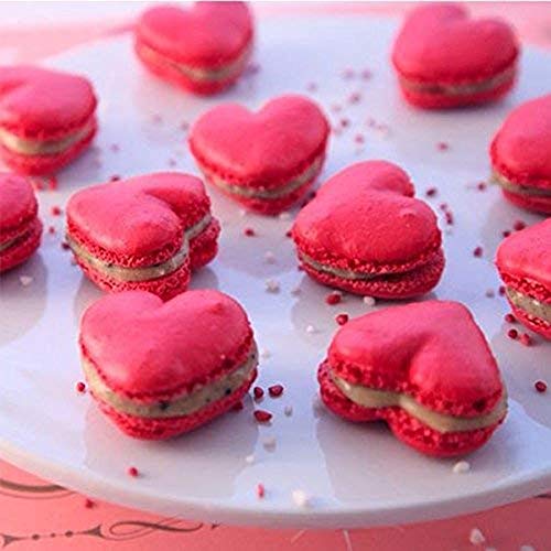 LLAAIT 42 Moldes con Forma de corazón Moldes para Hornear de Silicona de Grado alimenticio Muffin Horno Pad Bandeja para Hornear Revestimiento Fondant Cake Pastry Mat Cocina GAD, España