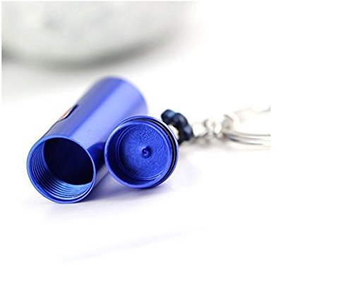 Llavero con forma de minibotella de óxido nitroso con cadena Creative Auto Parts, de RUIIO, azul, 6x1.5cm