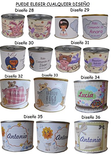 Llavero con silueta niño grabado en lata personalizada para bautizo o comunión. Pack de 10