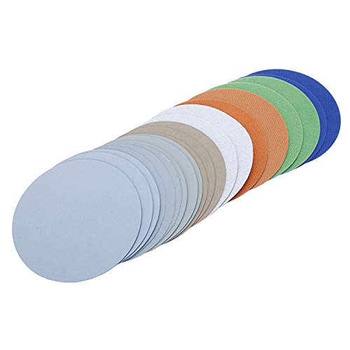 Llija Paper 3000/5000/7000/10000 Grain Assortment Dry Sandpaper / Water Hook and Loop Discs 125mm 20pcs / lot