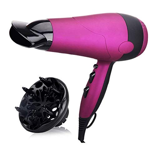 LMCLJJ Secador de pelo-2000W secador de Pelo Profesional, Negativo Ionic Blow Salón Secador de Pelo, Circuito de Peso Ligero de bajo Ruido secador de Pelo con difusor y concentrador