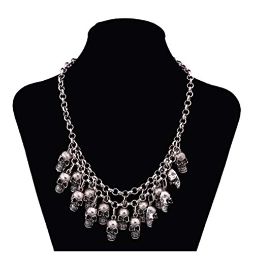 LMKAZQ Rock Punk Style Collar Colgante Collar Pirate Skeleton Ladies Jewelry Accessories, M