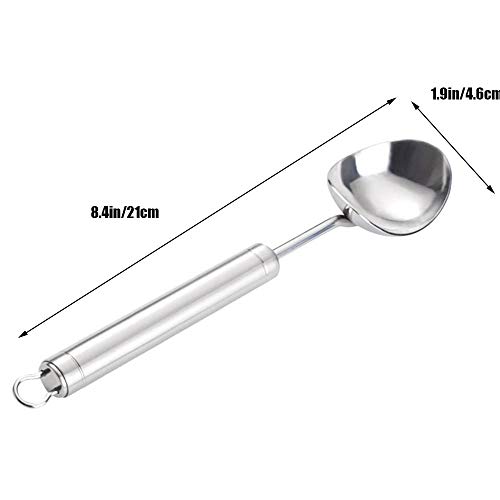 LNYJ Cuchara Bola de Acero Inoxidable de Helado de la Cucharada de Helado con Anilla for Colgar de la Cocina del hogar