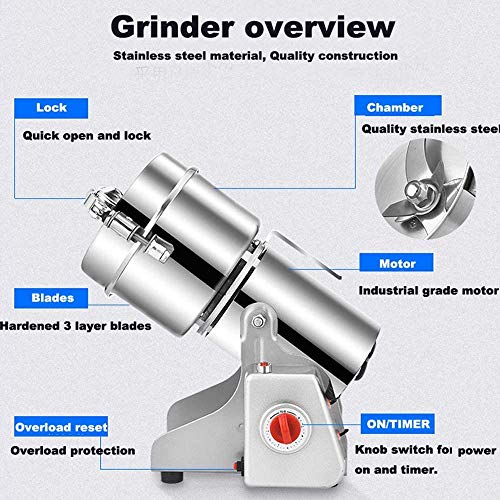 LOGO Especias eléctrica del Grano de café seco Cereales Alimentos Máquinas Molino Molino de molienda Inicio Polvo trituradora Grinder