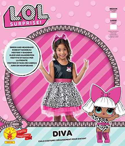 Lol Surprise - Disfraz Diva para niñas, 5-6 años (Rubies 300146-M)