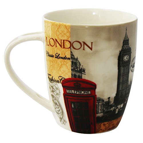 London Collage - Juego de taza y cuchara