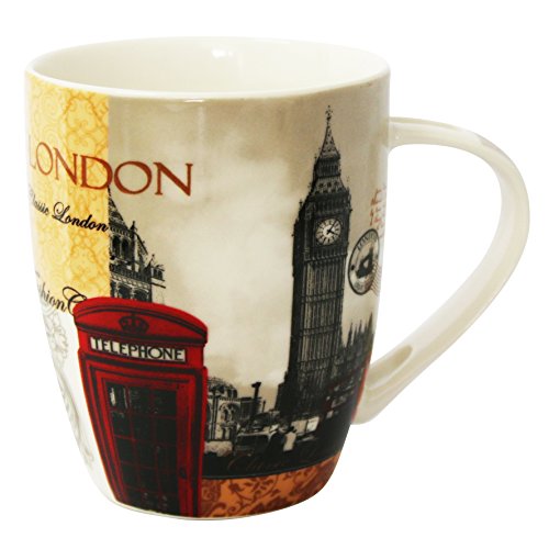 London Collage - Juego de taza y cuchara