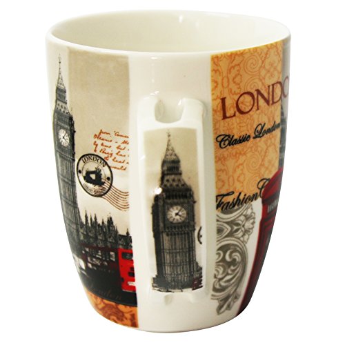 London Collage - Juego de taza y cuchara