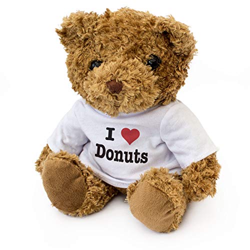 London Teddy Bears Oso de Peluche con Texto en inglés I Love Donuts