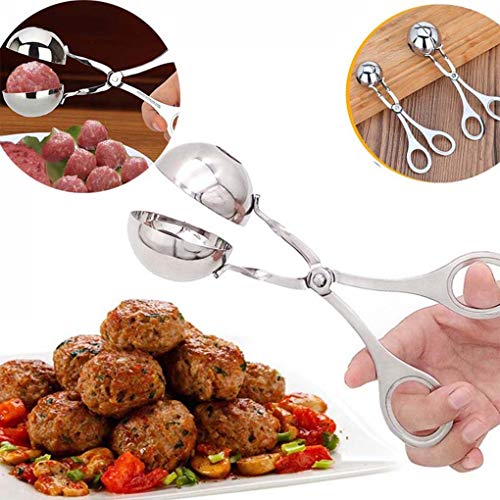 Lorsoul Acero Inoxidable Fabricante de la albóndiga de Carne Baller - The Lazy Heper, Cocina Molde Clip Cuchara de Cocina pequeña Herramienta Conveniente