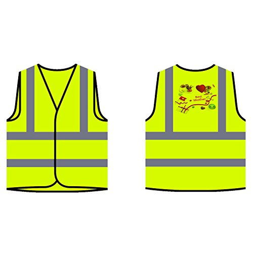 Los mejores dulces de caramelos de corazón de madre Chaqueta de seguridad amarillo personalizado de alta visibilidad m54v