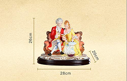 LOSAYM Escultura Figuritas Decorativas Estatuas La Princesa Y El Príncipe Sentados En El Sofá Leyendo Una Estatua Juntos, Manualidades Caseras, Decoración De La Habitación, Oficina, Escultura De CE