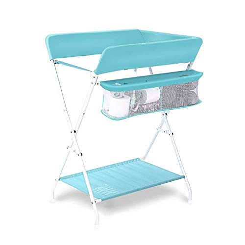 LQBDJPYS - Cambiador de pañales, mesa plegable con almacenamiento, organizador de estación para bebés de 0 a 3 años, ideal para viajar, S-75×60×100Cm