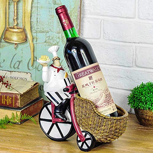 lqgpsx Creative Chef Resin Wine Rack, sostenedor de Vino de decoración del hogar del Restaurante, fácil combinación con Botella de Vino, para Aquellos Que aman la decoración de la Cocina