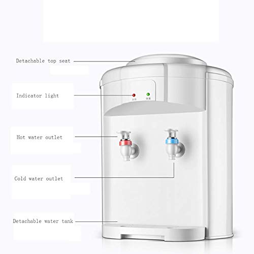 lqgpsx YQGOO Dispensador de Enfriador de Agua de encimera: Agua fría Caliente, Idea para Uso doméstico, 3-5 galones, Blanco