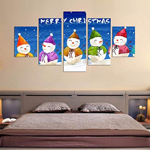 LQH Arte de la Pared Poster decoración casera Moderna 5 de Navidad Decoraciones de Halloween HD Pri (Size : 1)