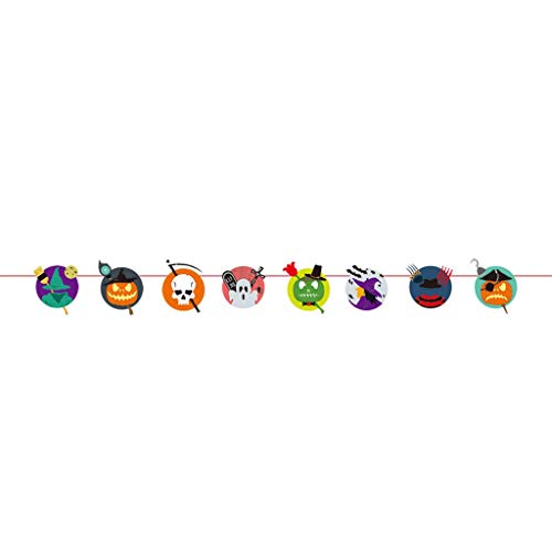 LQH Banner de Halloween del Tema de Halloween Bruja Garland Bunting Banderas for Halloween (Size : 4)