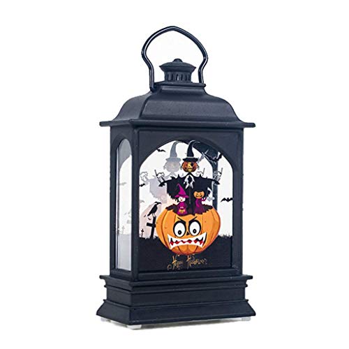 LQH Lámpara Colgante LED de la Calabaza de Halloween del Vintage del Viento luz del Partido de la Llama portátil Puntales (Size : 2)