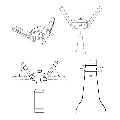 LQKYWNA Manual de Doble Palanca Botella De Cerveza Corona Capper Capper Sellado para Elaboración Casera Botella De Cerveza Fácil De Tapar (Rojo)