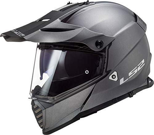 LS2 Casco Cross Moto Pioneer Evo Mate Titanio