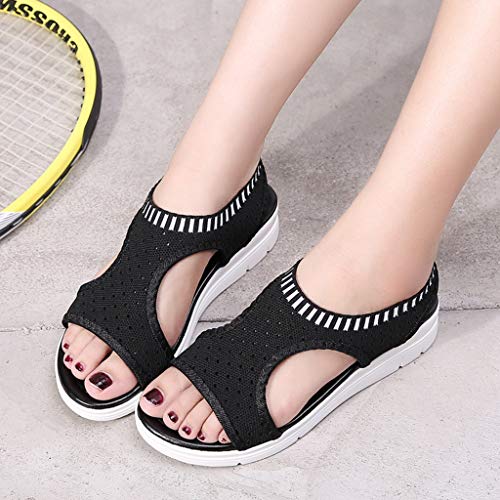 Luckycat Sandalias Mujer Verano, Mujeres Zapatos al Aire Libre Plataforma Sandalias cuñas de Tacones Altos Sandalias Hebilla Zapatos de Playa Bohemia Zapatillas de Talla Grande 35-45 EU