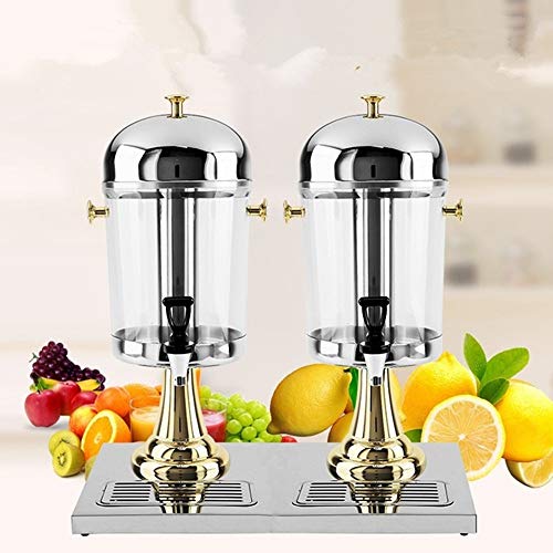 LULUVicky-Kitchen Dispensador de Bebidas Jugo máquina Profesional de la Leche té Barril Bebida fría máquina, Acero Inoxidable Hielo y se calienta Maquina expendedora (Tamaño: 16L)