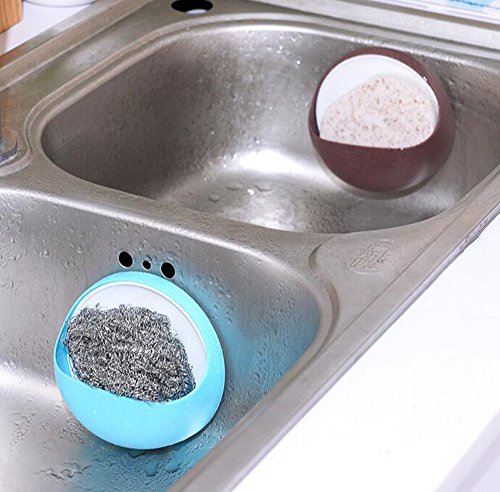 lumanuby 1 pieza Jabón rígida Soporte ABS Material estante creativo ventosa halbkugelförmig Diseño Soap Holder Fácil superficie sin costura con suelo Drain brecha, plástico ABS, Grun, 10*11*4.5CM