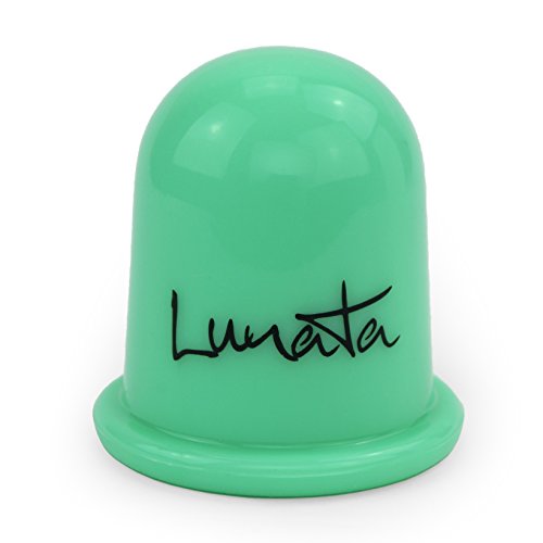 Lunata (Upgrade 2019) 1x Ventosa para Masaje anticelulitis, Ventosas de vidrio contra celulitis, equipo de masaje por vacío, copas de silicona, Verde