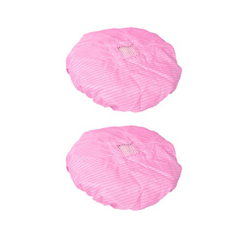 LUOEM 4 Piezas Gorro de Cocinero Cocinando Gorro de Cocina Comida Gorro Elástico Servicio Reutilizable Restaurante Ventilación Gorro de Trabajo Catering Gorro Rosa