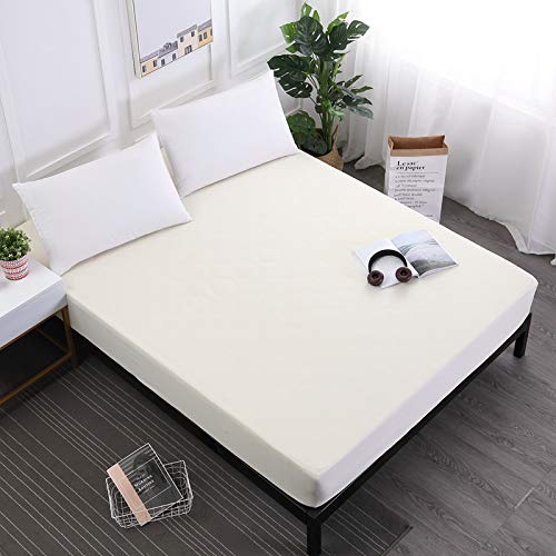 LUOYLYM Suave Funda De Colchón Impermeable Funda De Colchón Antiácaros Funda De Cama Funda De Cama Impermeable Sábana A Prueba De Chinches Topper De Colchón D5 150cmX200cmX30cm