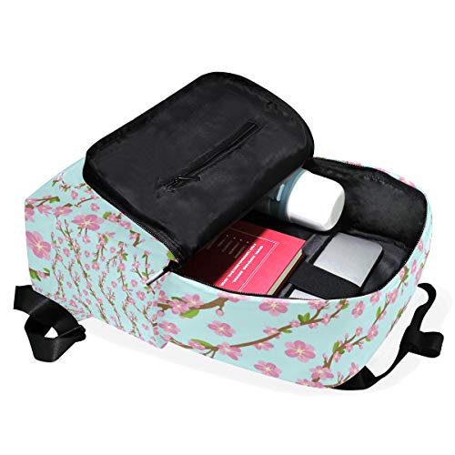 LUPINZ Mochila de Flores de Cerezo Durable Bolsa de almidón Bookbag Back to School