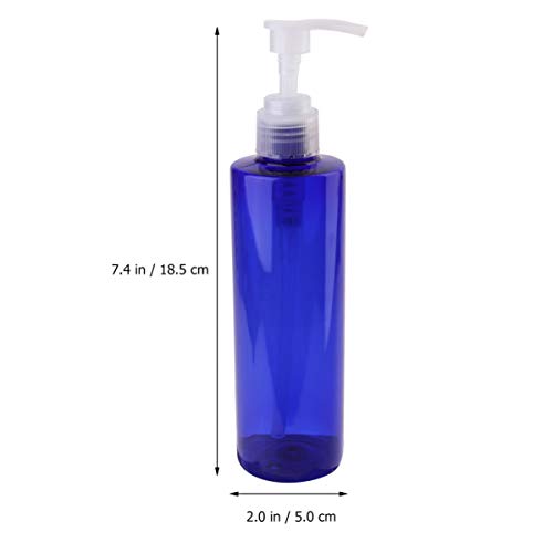 Lurrose Botellas de Bomba Vacías de Plástico 6 Uds 250 Ml Botellas de Bomba de Loción de Champú Vacías Contenedores Portátiles Dispensador Recargable para Viajar a Casa