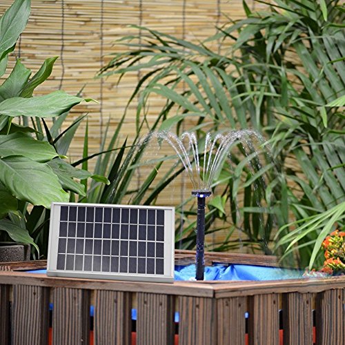 LUXJET® 5W Solar Bombas para Fuentes,Bomba de Agua Solar, para el jardín, el Patio, Estanque, etc. Flujo máximo 380L / h