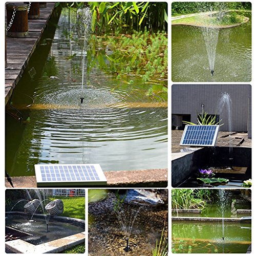 LUXJET® 5W Solar Bombas para Fuentes,Bomba de Agua Solar, para el jardín, el Patio, Estanque, etc. Flujo máximo 380L / h