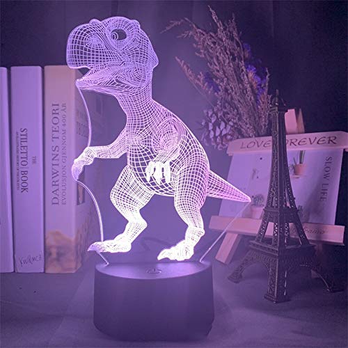 Luz nocturna con diseño de dinosaurio en 3D