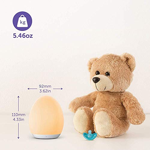 Luz Nocturna Infantil VAVA, Lámpara LED para Niños, 8 Color Cambiante, Control Táctil, Temporizador, Función de Memoria, Modo Nocturna, Cuidado Ojos, Seguro, Regalo para bebé, Niño