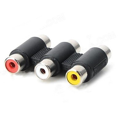 LWW 3 x RCA Hembra a 3 x RCA Hembra Adaptador del envío-Libre