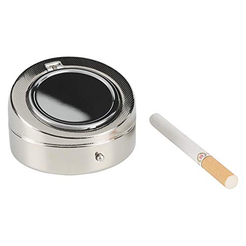 LYzpf Cenicero Portátil Acero Inoxidable Bandeja de Ceniza de Cigarrillos Fumar de Individualidad Creativa para Decoración de la Oficina en Casa Hermosas Casas Cafés Bares