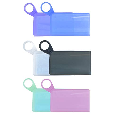 LZYMSZ - 6 clips de almacenamiento de silicona para la cara, a prueba de polvo, plegable y desechable para la boca