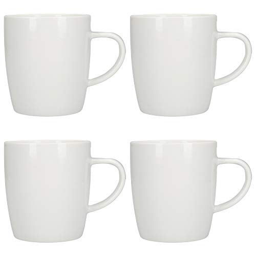 M by Mikasa - Juego de tazas de café (porcelana vitrificada, 400 ml, 4 unidades)