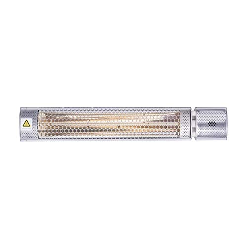 M Confort Light Calefactor Halógeno Infrarrojo de Onda Corta, 1000-2000 Watts, Ip65, Interior/Exterior, Mando a Distancia, 66 x 11 x 7 cm