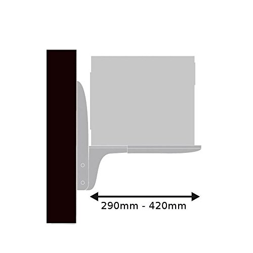 Maclean Brackets MC-607 - Soporte de pared para microondas (hasta 35kg, 29-42cm), Color plateado
