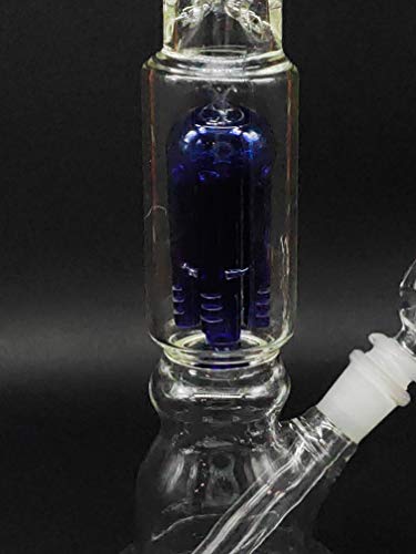 MADGROW GROWING ART Bong Madrid Cristal, 30 cm, Azul, con percolador y Muescas.