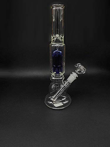 MADGROW GROWING ART Bong Madrid Cristal, 30 cm, Azul, con percolador y Muescas.